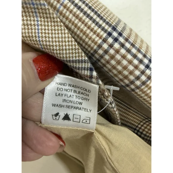 Lovers & Friends X Revolve Ally Mini Blazer Dress Small Plaid Walnut Preppy Work - Picture 12 of 12